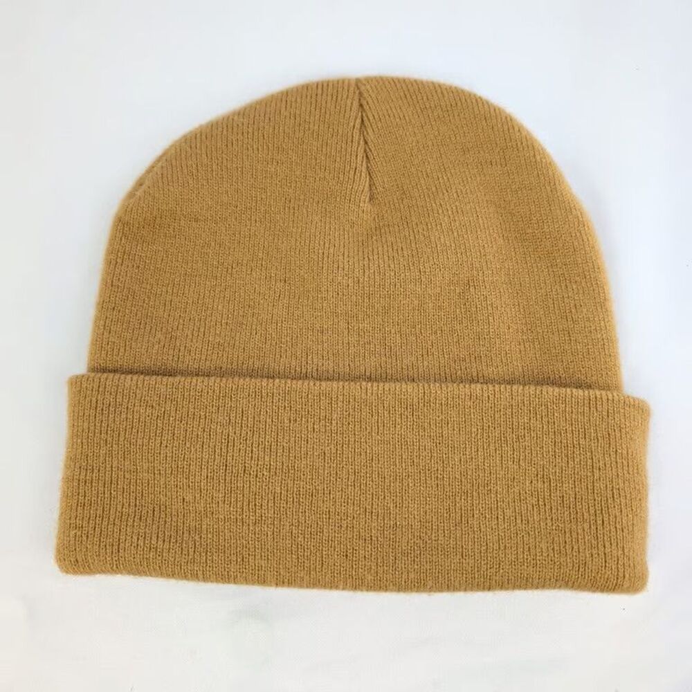 Goorin Bros The Farm G.O.A.T. Goat Animal Patch Cuffed Beanie Knit Hat Tan Brown - Picture 3 of 8